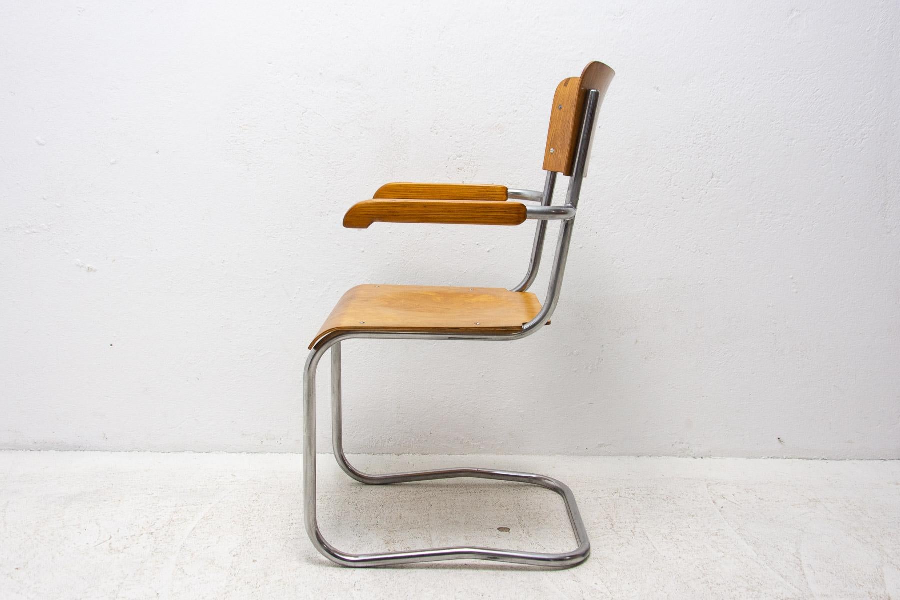 Bauhaus Modernist B43 Tabular Desk Chair by Mart Stam, 1950s For Sale