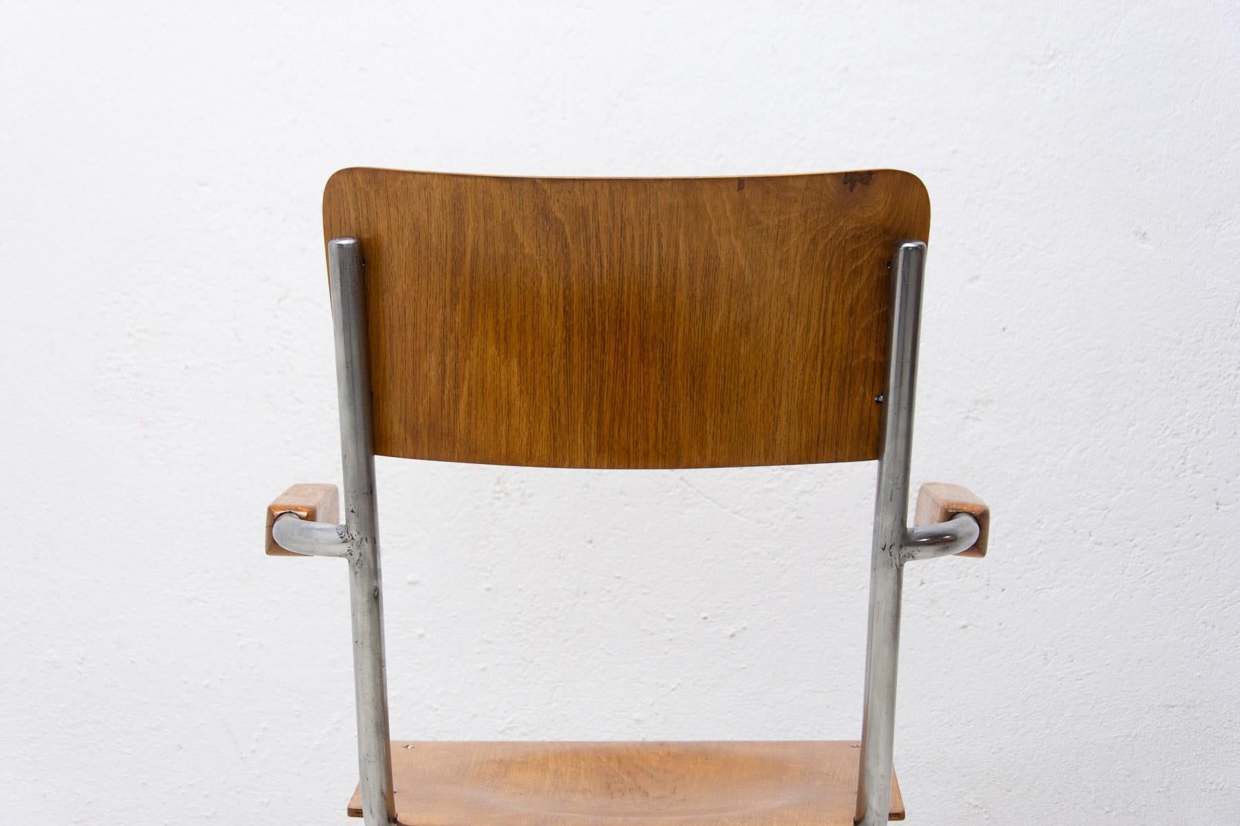 Chrome Modernist B43 Tabular Desk Chair by Mart Stam, 1950s For Sale