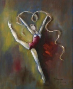 Ballerina modernista Olio su tela "Bailarina" di Olga Pargana Datato 2002, firmato