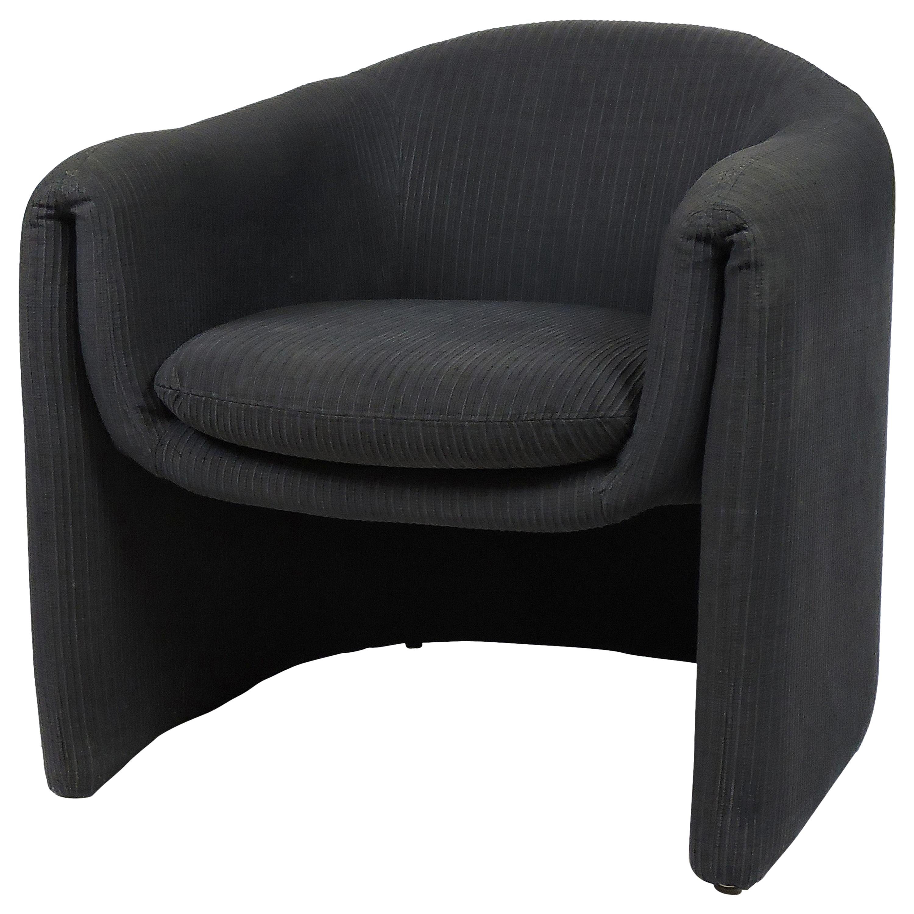 Modernist Barrel Back Club Lounge Chair by Preview at 1stDibs