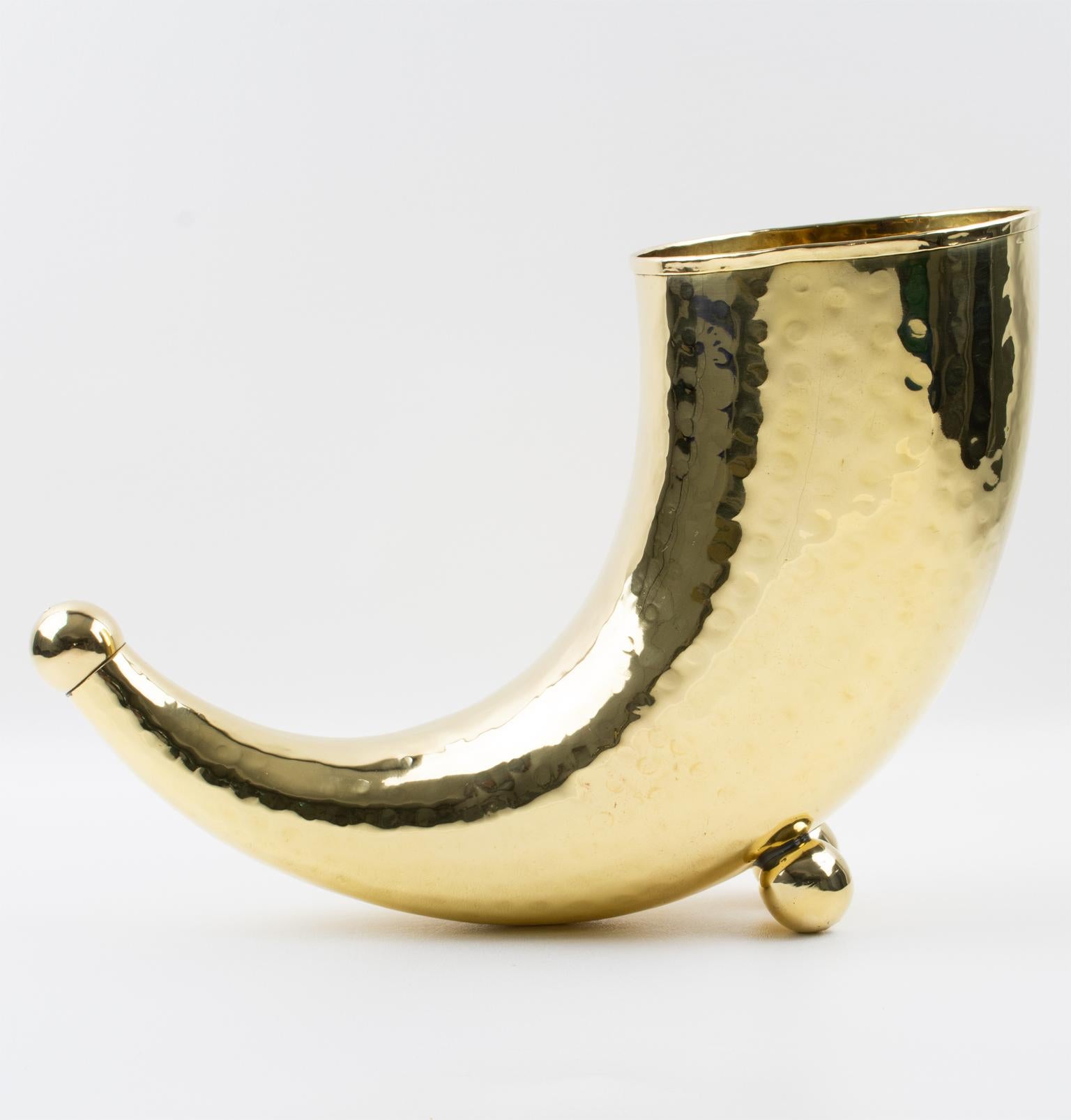 Portabottiglie o vaso da bar modernista, design Horn of Plenty, circa 1980 in vendita 4