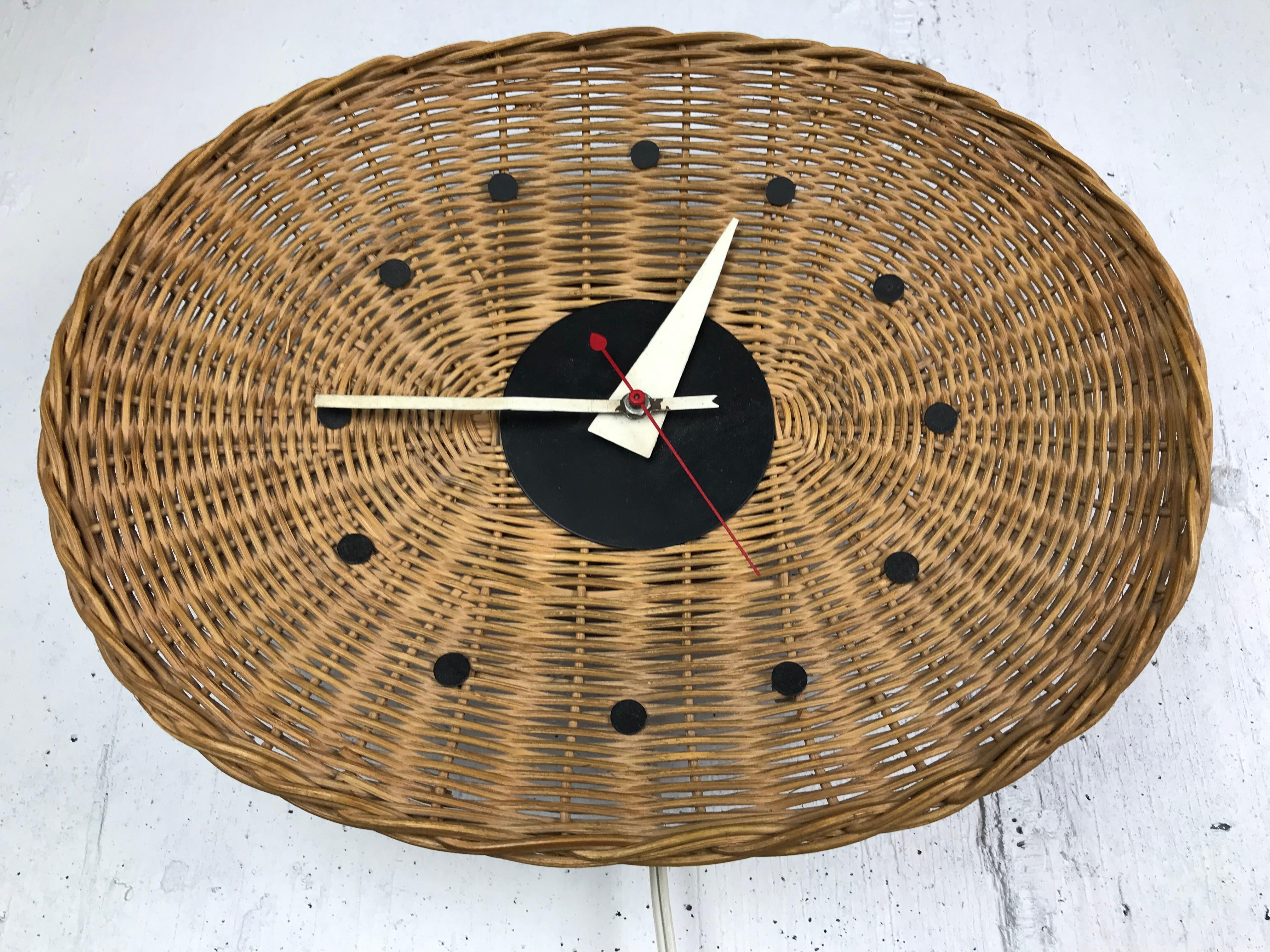 Modernist Basket Wall Clock by George Nelson & Irving Harper for Howard Miller 6
