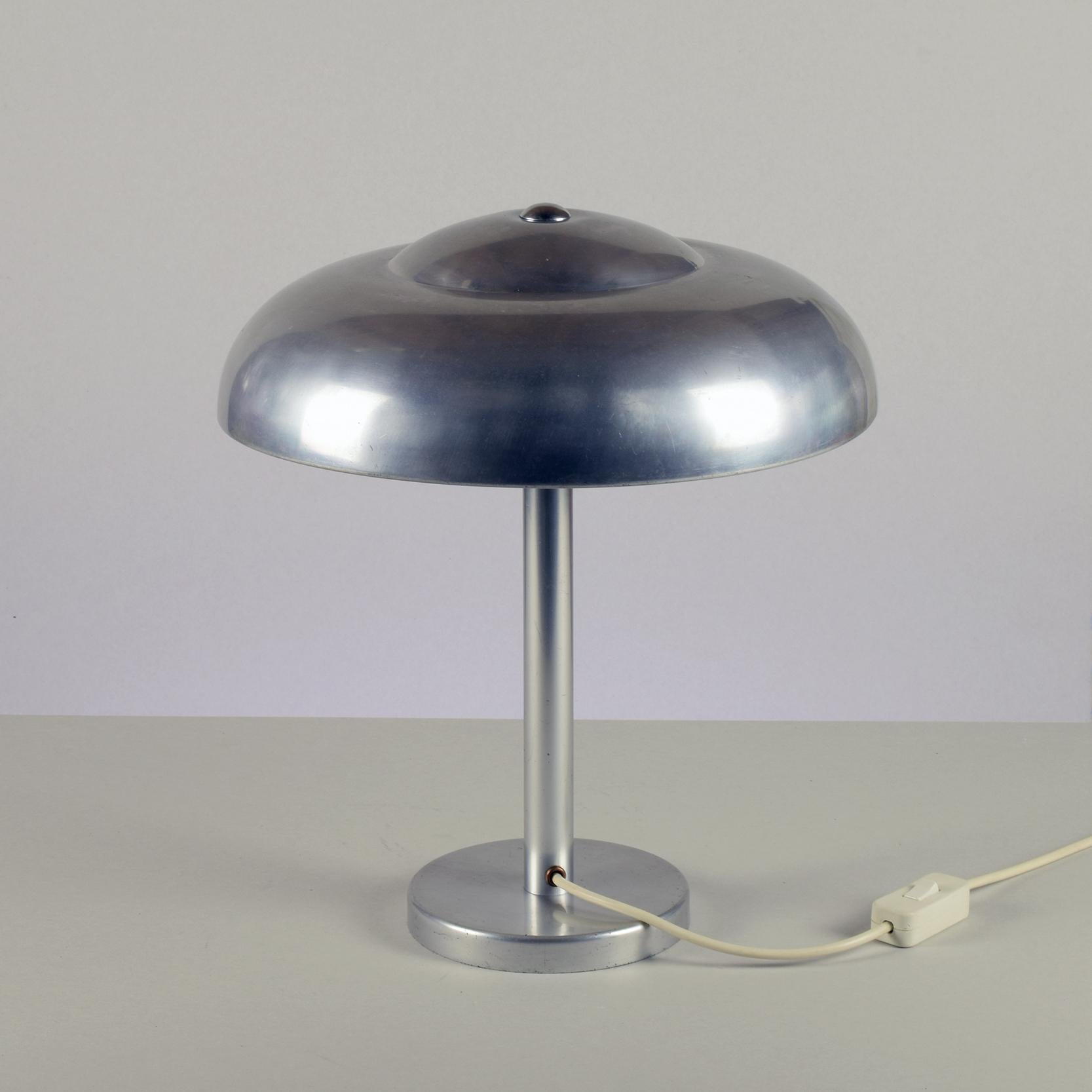 20th Century Modernist Bauhaus 1930s Aluminum Table Lamp in Style Wagenfeld, Dell, Brandt For Sale