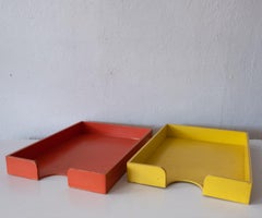 Vassoi per lettere in legno modernista Bauhaus