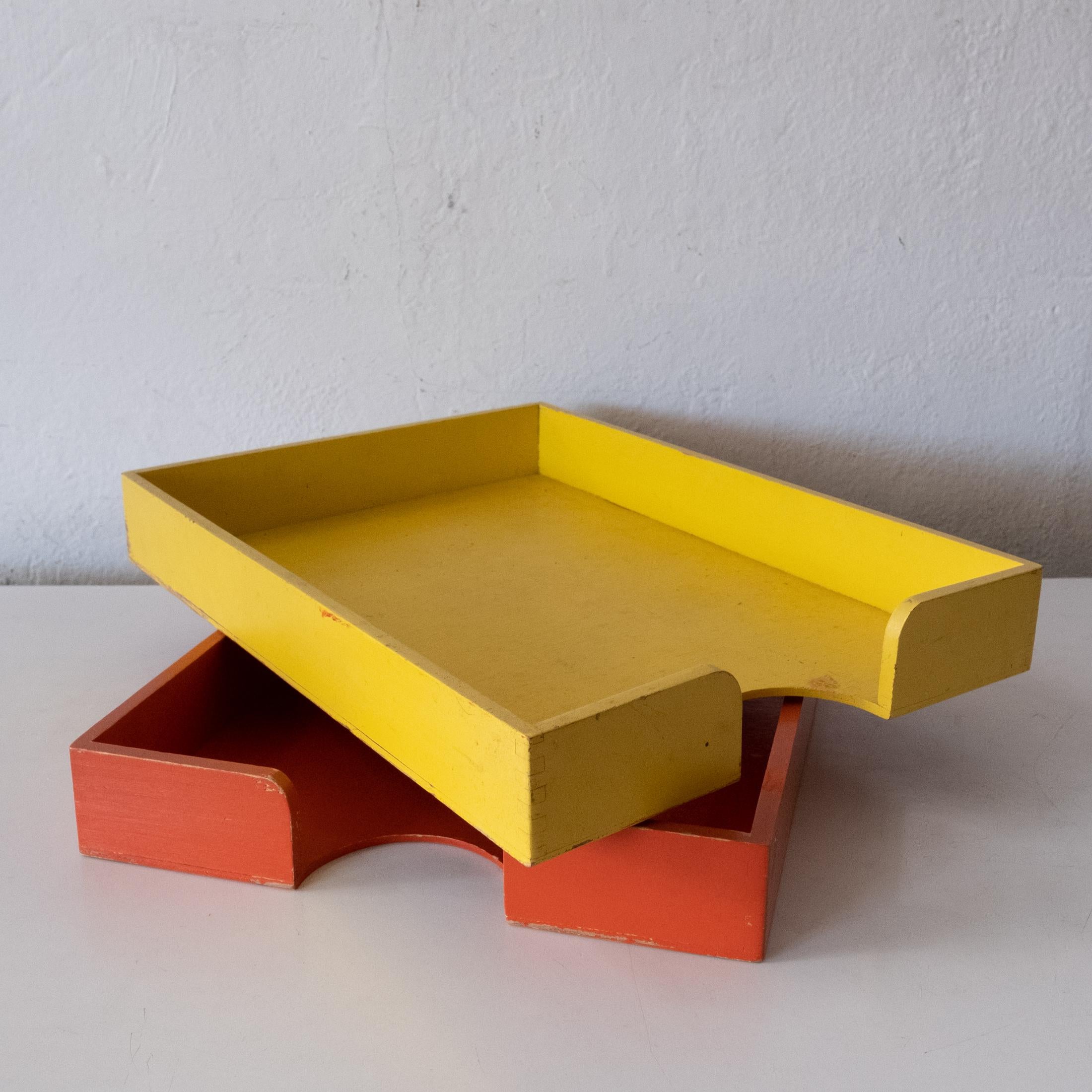 Modernist Bauhaus Wood Letter Trays For Sale 3
