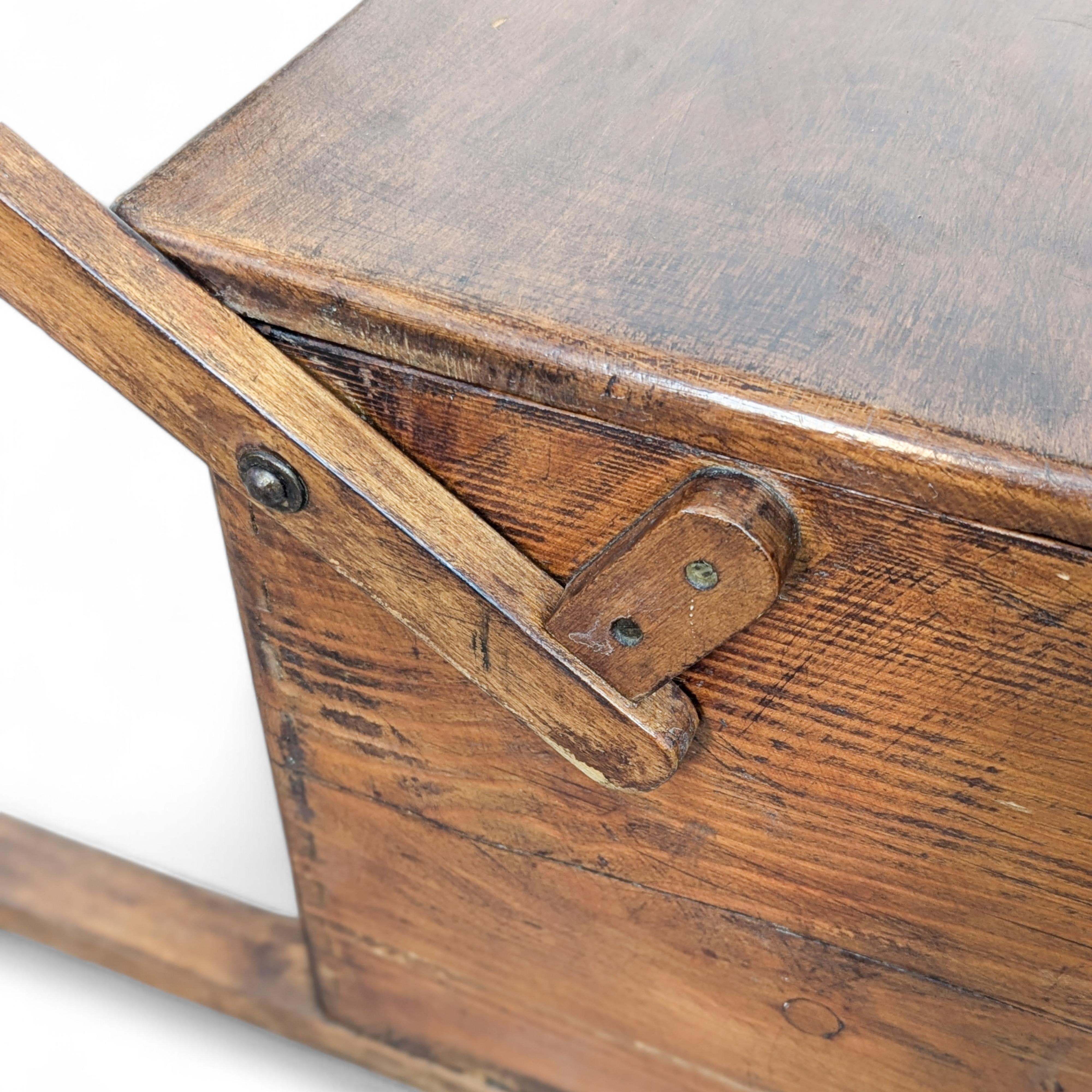 Modernist Bauhaus wooden kids folding school desk, 1920s For Sale 8