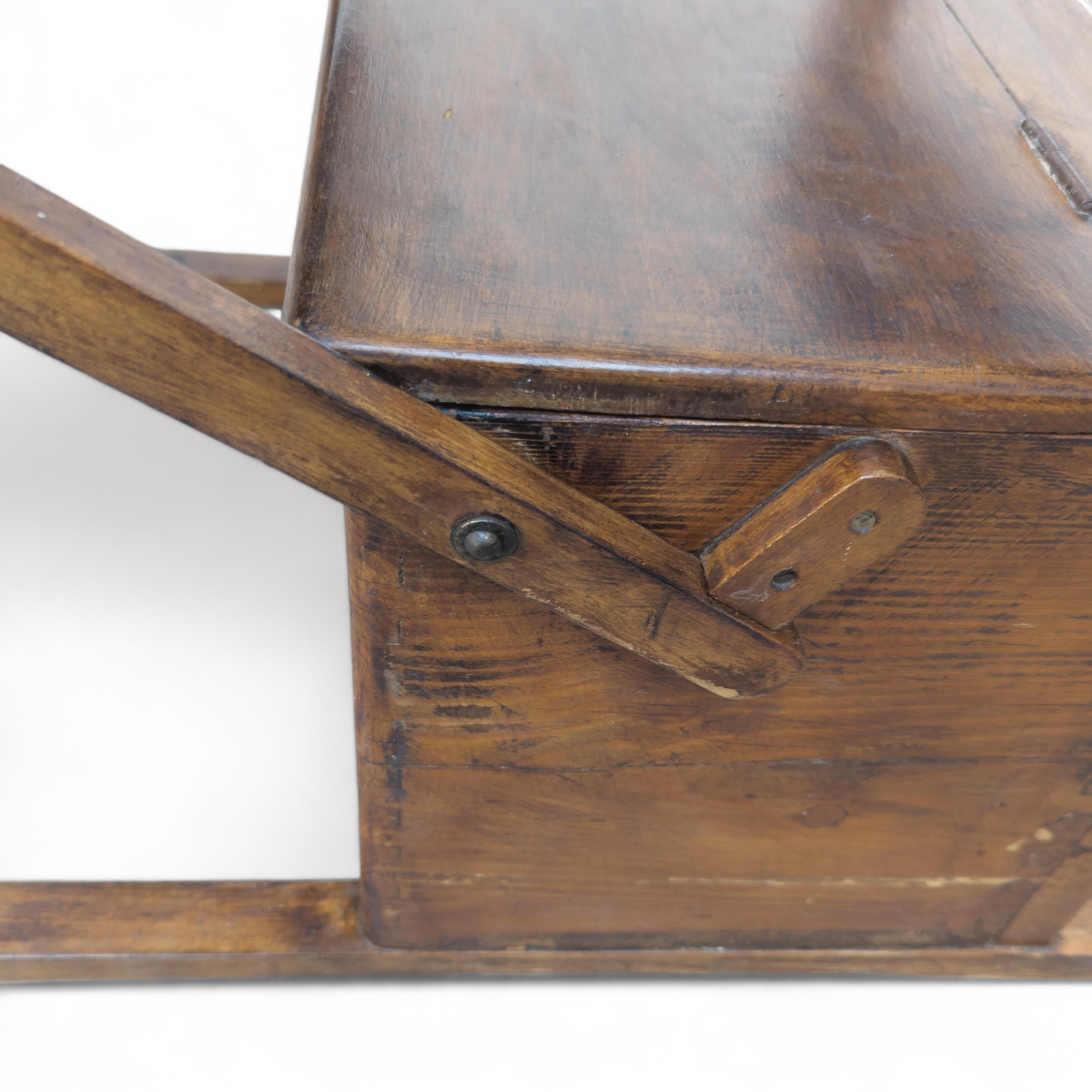 Modernist Bauhaus wooden kids folding school desk, 1920s For Sale 11
