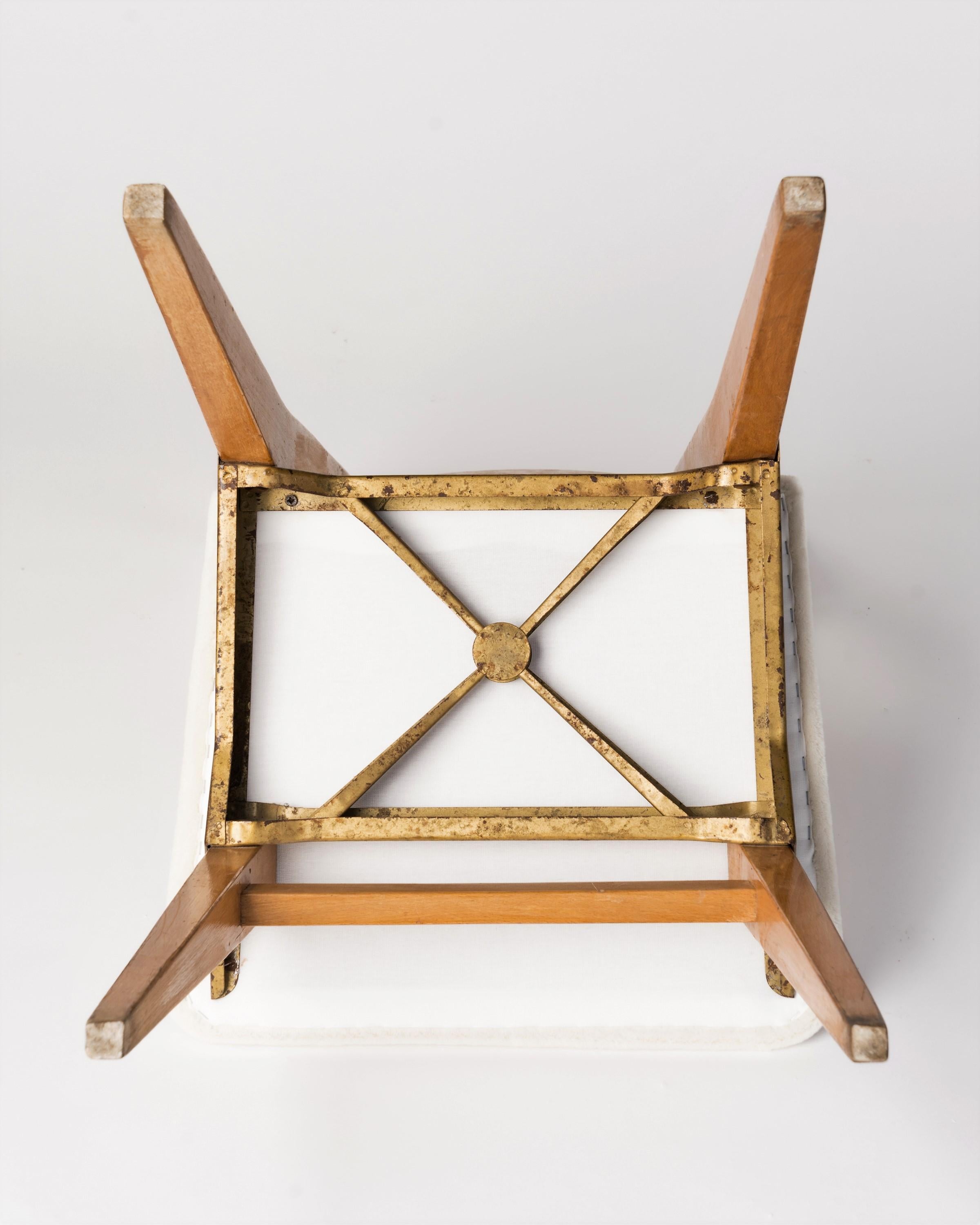 Modernistischer Stuhl aus Buche und weißem Mohair von Francor, Italien 1960er Jahre (Mitte des 20. Jahrhunderts) im Angebot