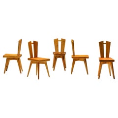 Modernist Beech Dining Chairs by Christian Durupt and Charlotte Perriand, 1969