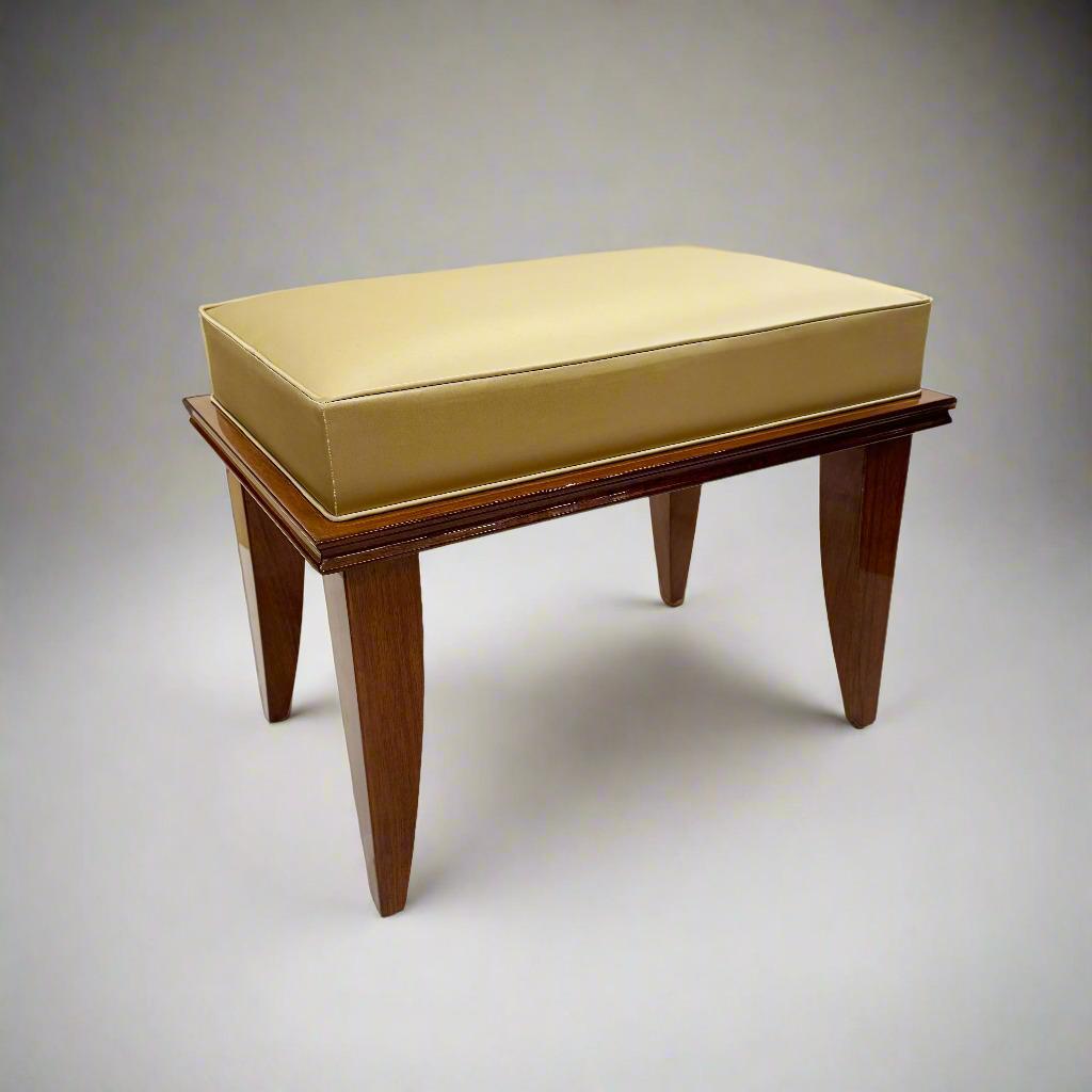 American Modernist Bench in the style of Leleu For Sale