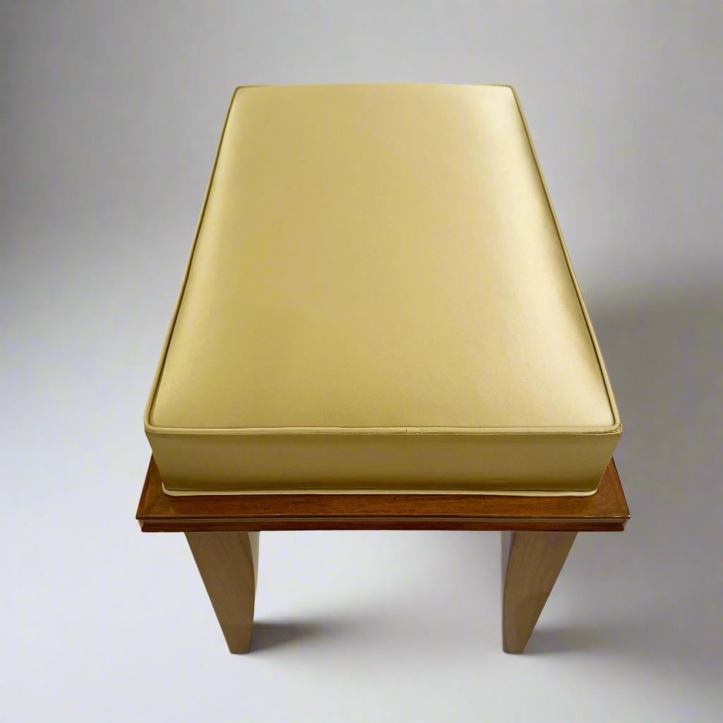 Lacquered Modernist Bench in the style of Leleu For Sale
