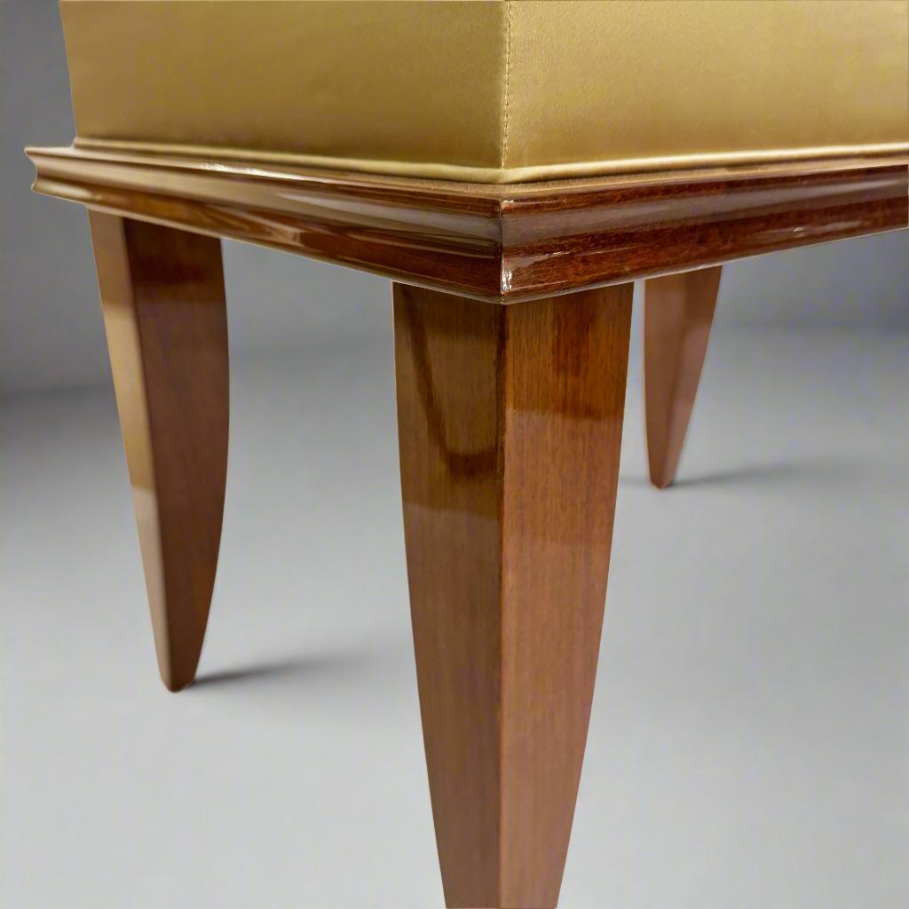 Contemporary Modernist Bench in the style of Leleu For Sale