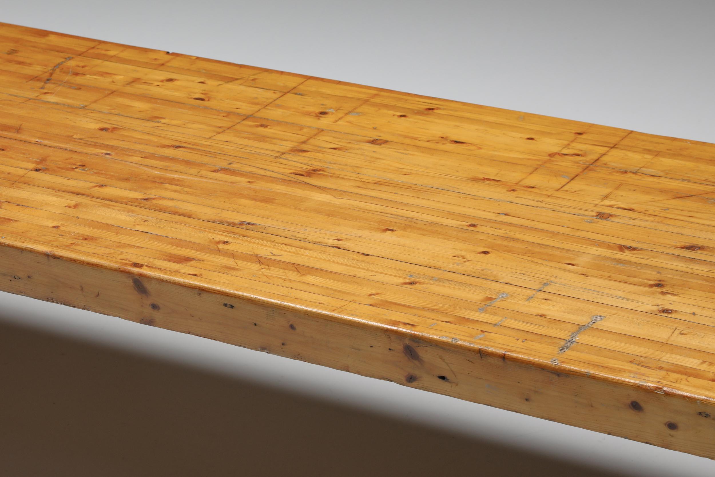 Modernist Bench in the Style of Perriand & Chapo, Joinery Craft; 1930's 1