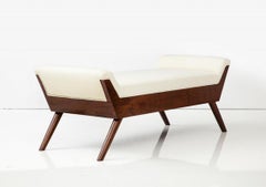 Modernist Bench. Walnut