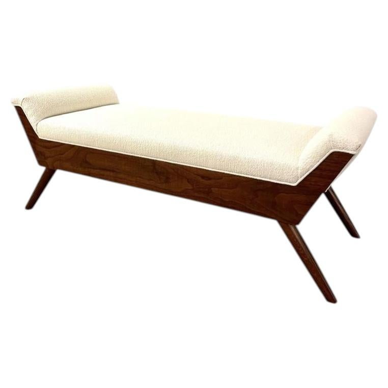 Modernist Bench. Walnut