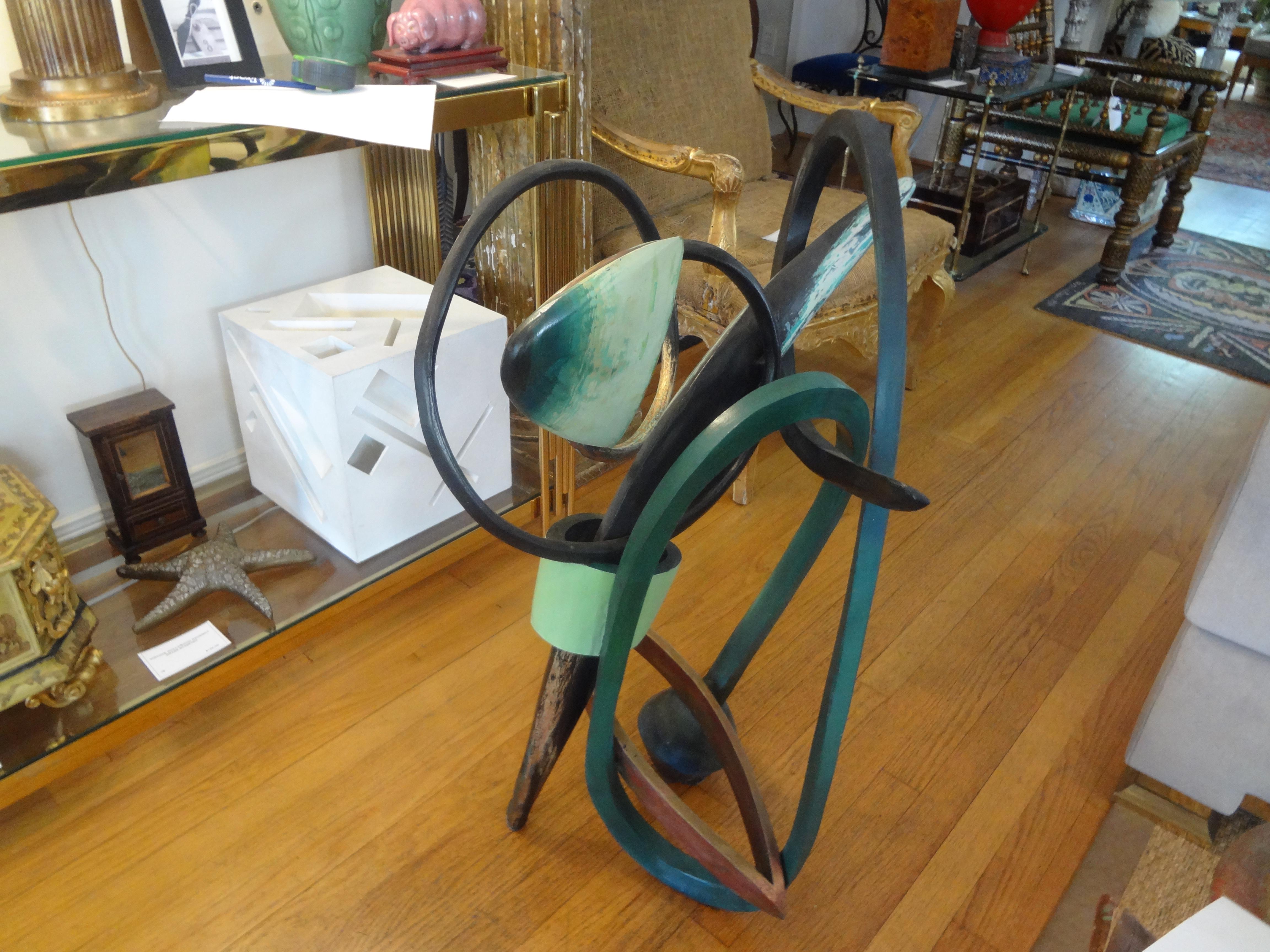 Modernist Bentwood Abstract Sculpture In Good Condition For Sale In Houston, TX