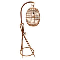 Modernist Bentwood ' Birdcage ' Floor Lamp