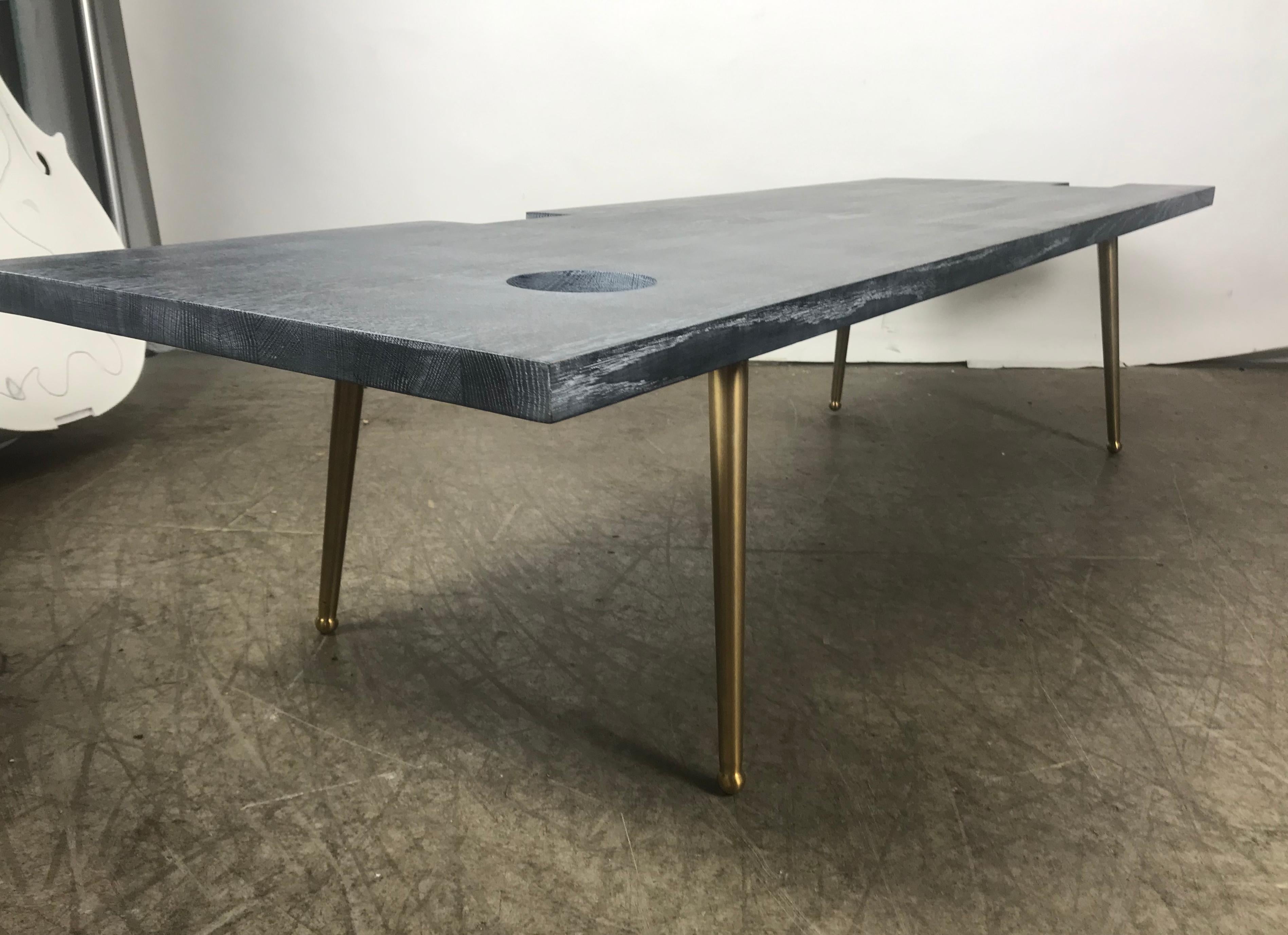 Modernist Bespoke Cerused Oak Coffee/Cocktail Table Designed by John Tracey For Sale 6