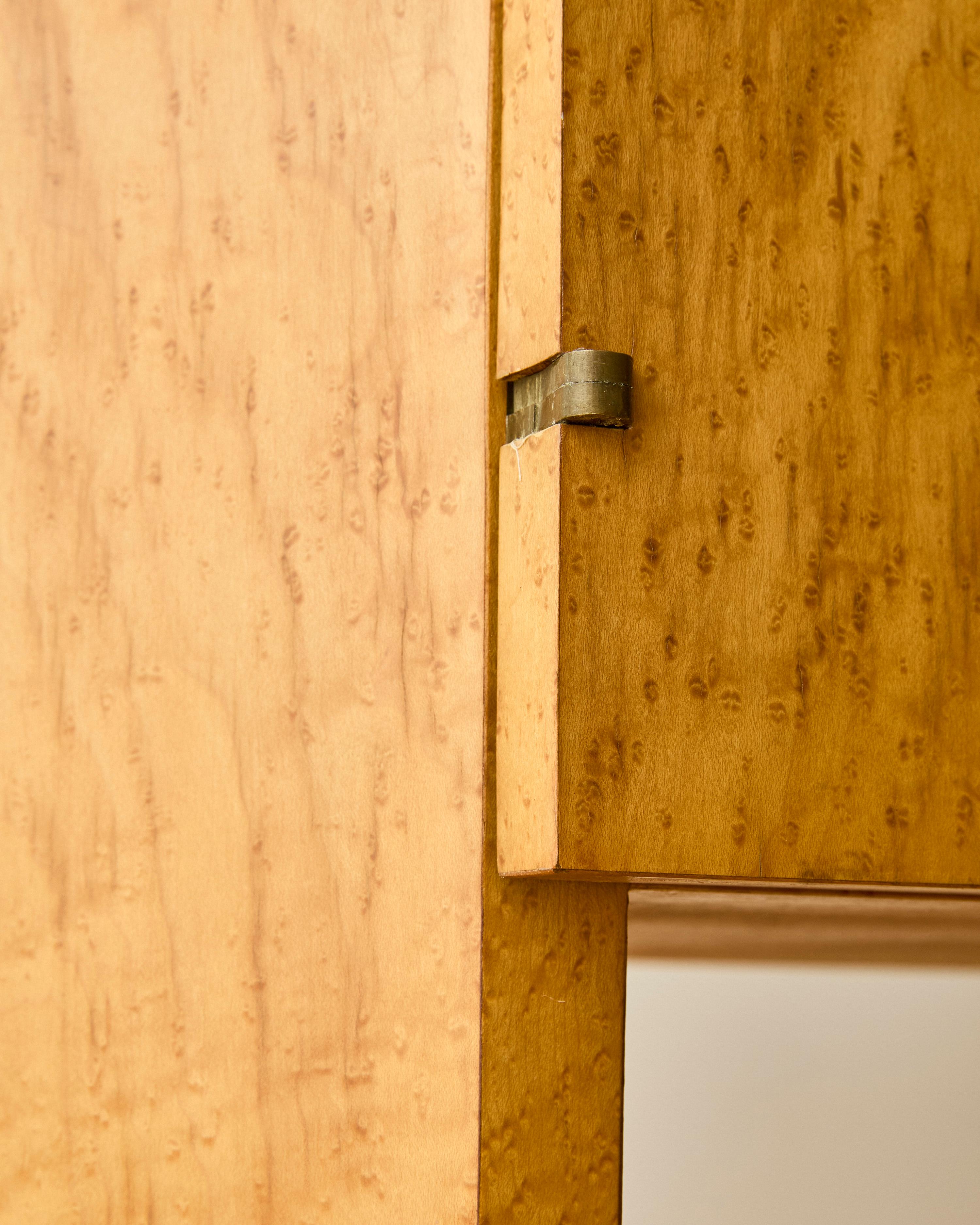 Modernist Birdseye Maple Sideboard With Canted Sides c. 1975 For Sale 3
