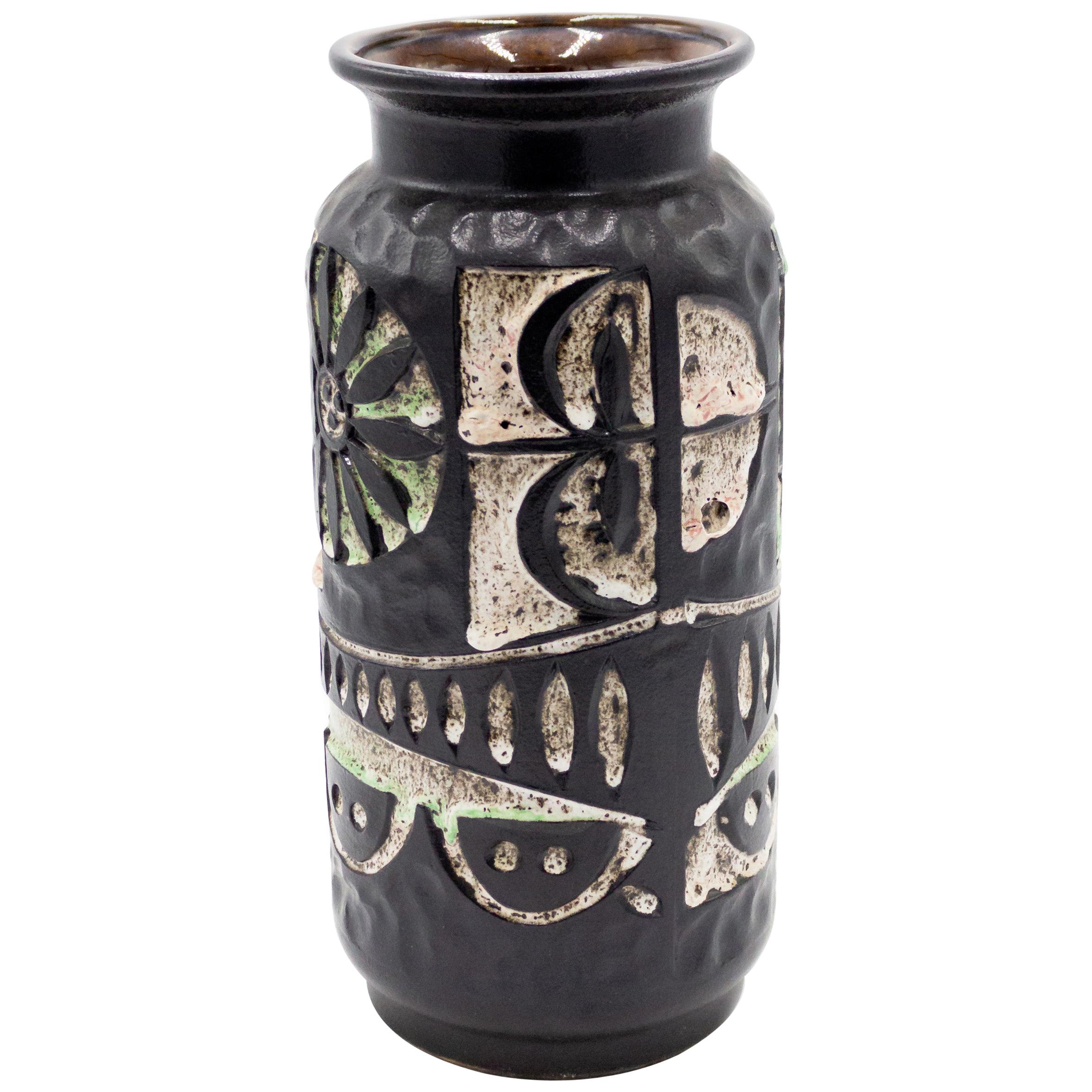 Modernist Black and White Ceramic Vase