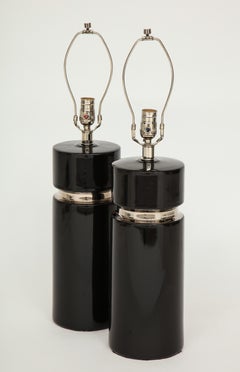 Lampes céramique noire modernistes