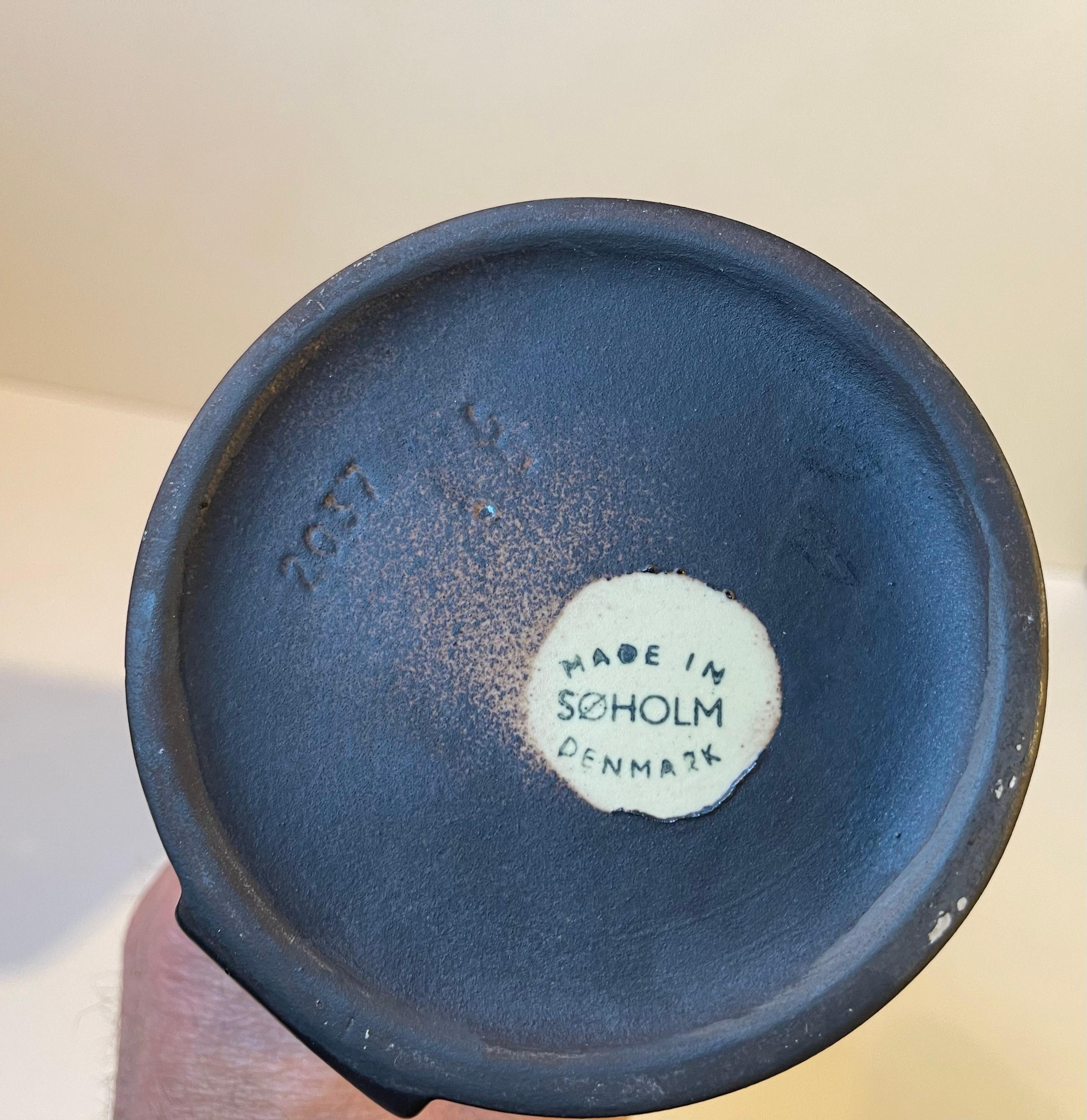 Mid-20th Century Modernist Black Ceramic Pitcher by Svend Aage Holm-Sørensen for Søholm, 1960s For Sale