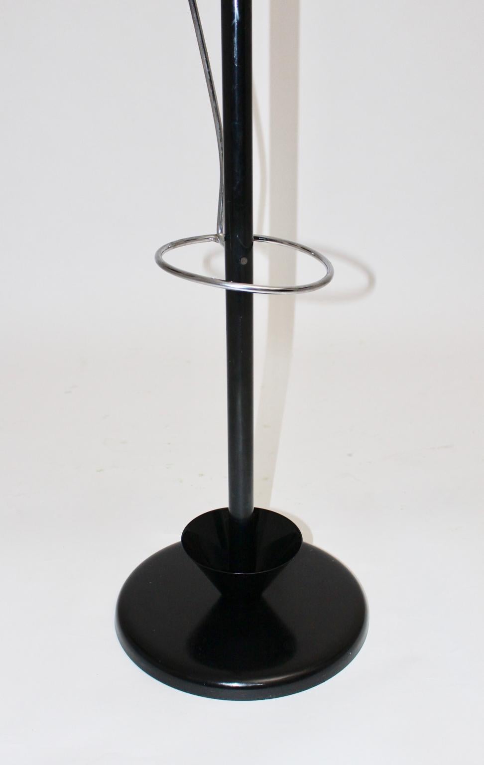 Modernist Black Coat Stand, 1980s In Good Condition For Sale In Vienna, AT