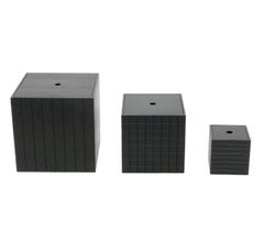 Modernist Black Cube Nesting Tables