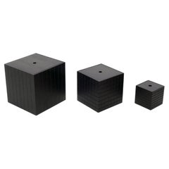 Modernist Black Cube Nesting Tables