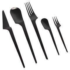 Modernist Black Flatware Set