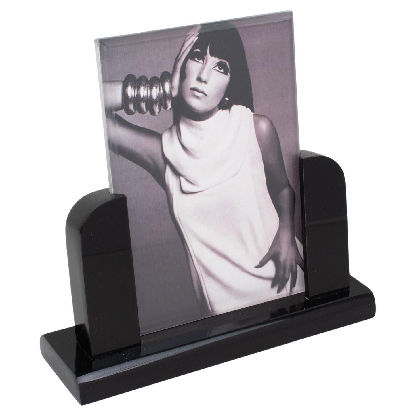 Marco modernista de Lucite, hacia 1980 en venta