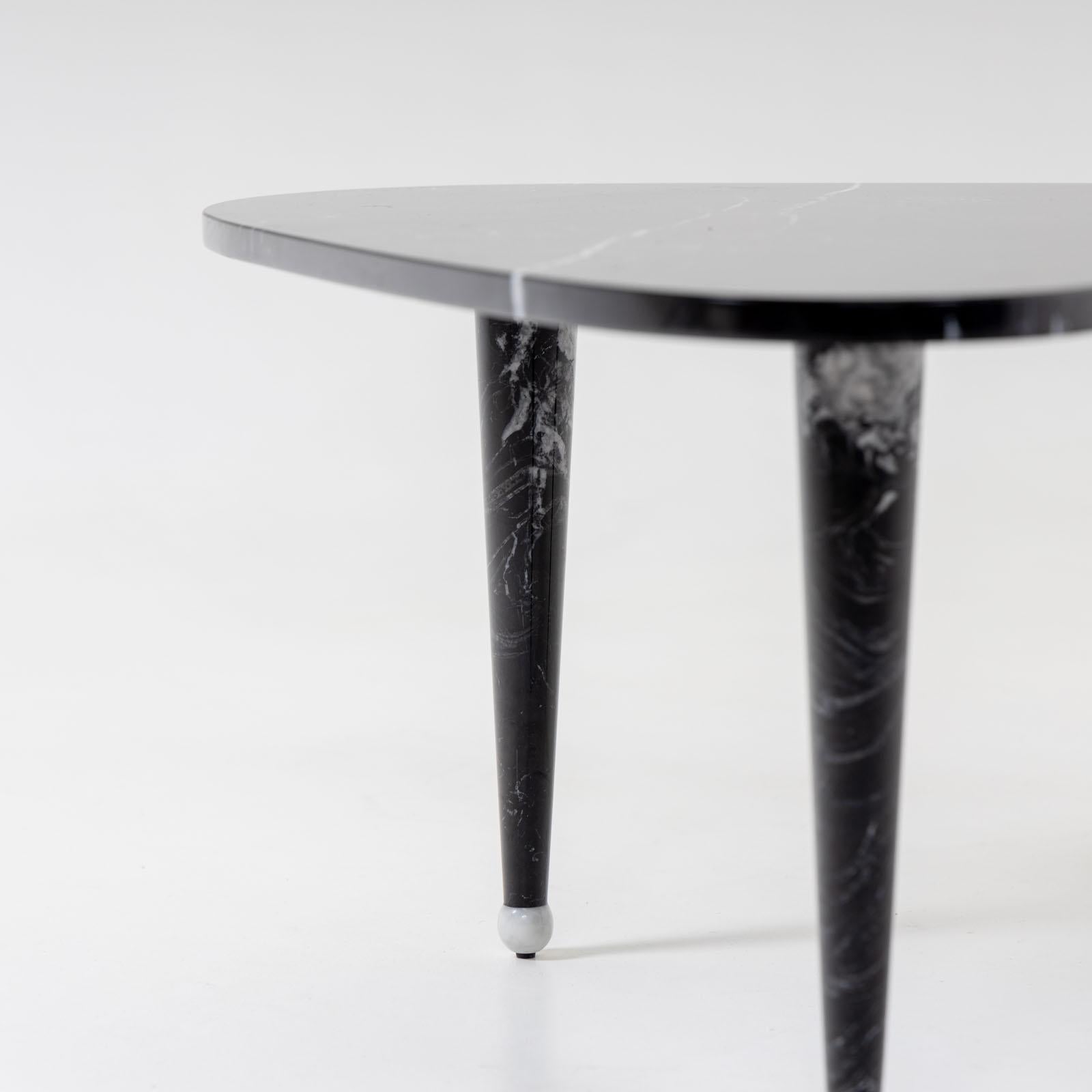 Italian Modernist Black Marble Coffee Table , Italy 20th Century For Sale