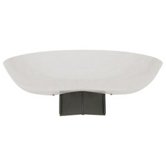 Modernist Black Metal and White Perspex Wall Sconce, 1970s