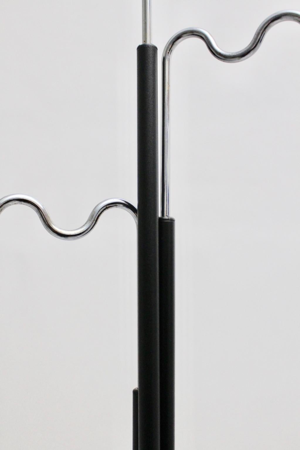 Danish Modernist Black Metal Vintage Coat Stand by Markus Börgens 1980s, Denmark For Sale