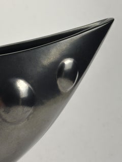 Modernist Black Metallic Ceramic Vase by Shorter & Son, England, 1950s