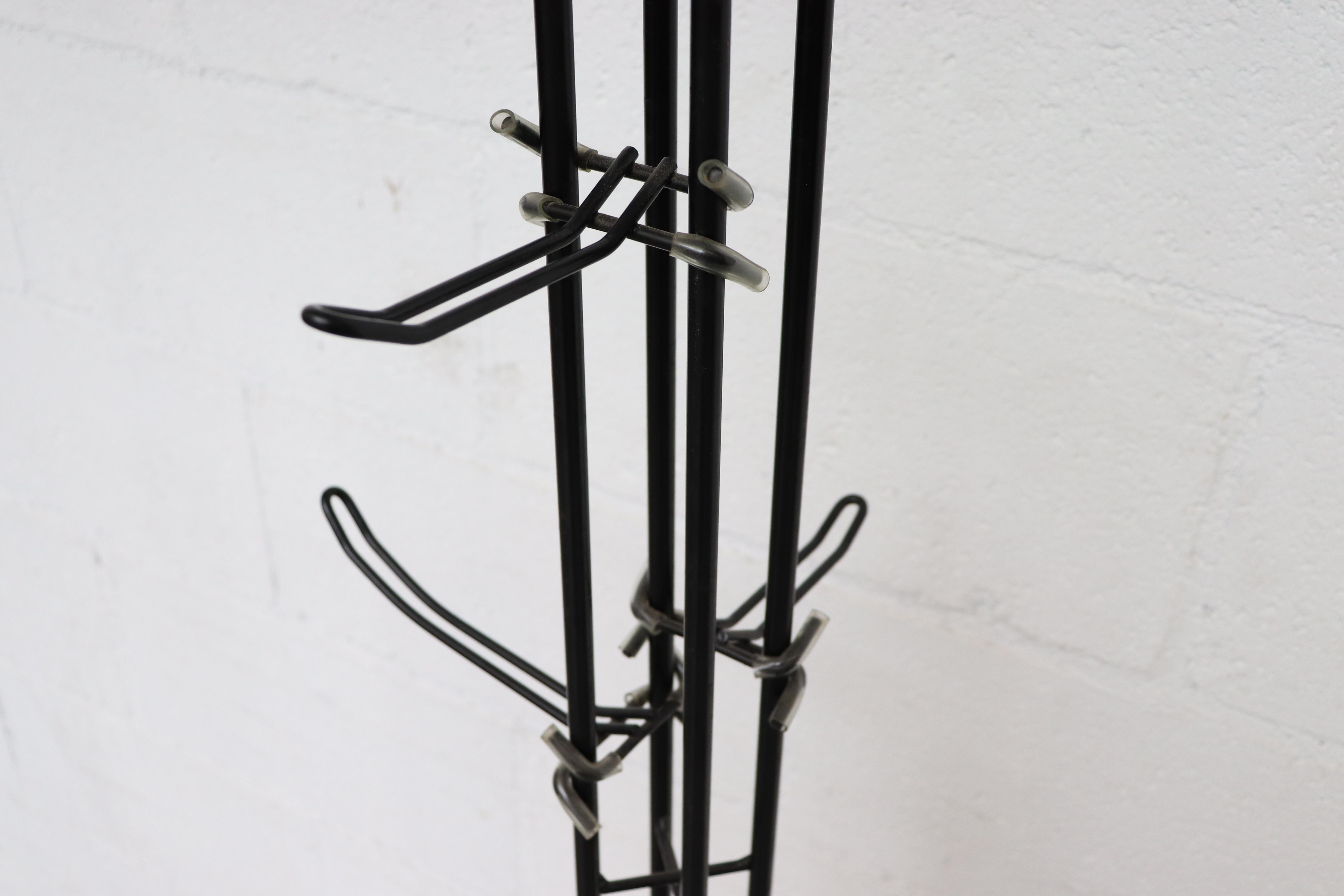 European Modernist Black Wire Coat Rack