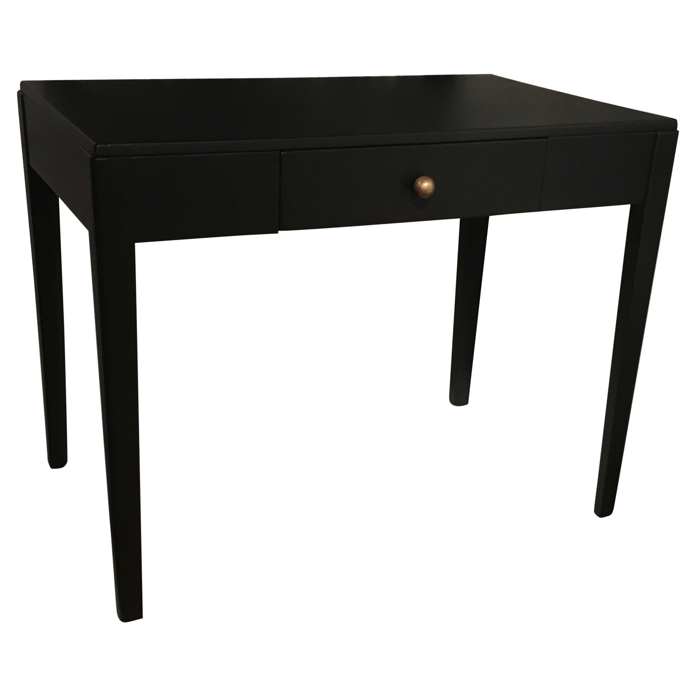 Schreibtisch aus geschwärzter Eiche, modernistischer Stil, Emile-Jacques Ruhlmann zugeschrieben, Frankreich, 1932