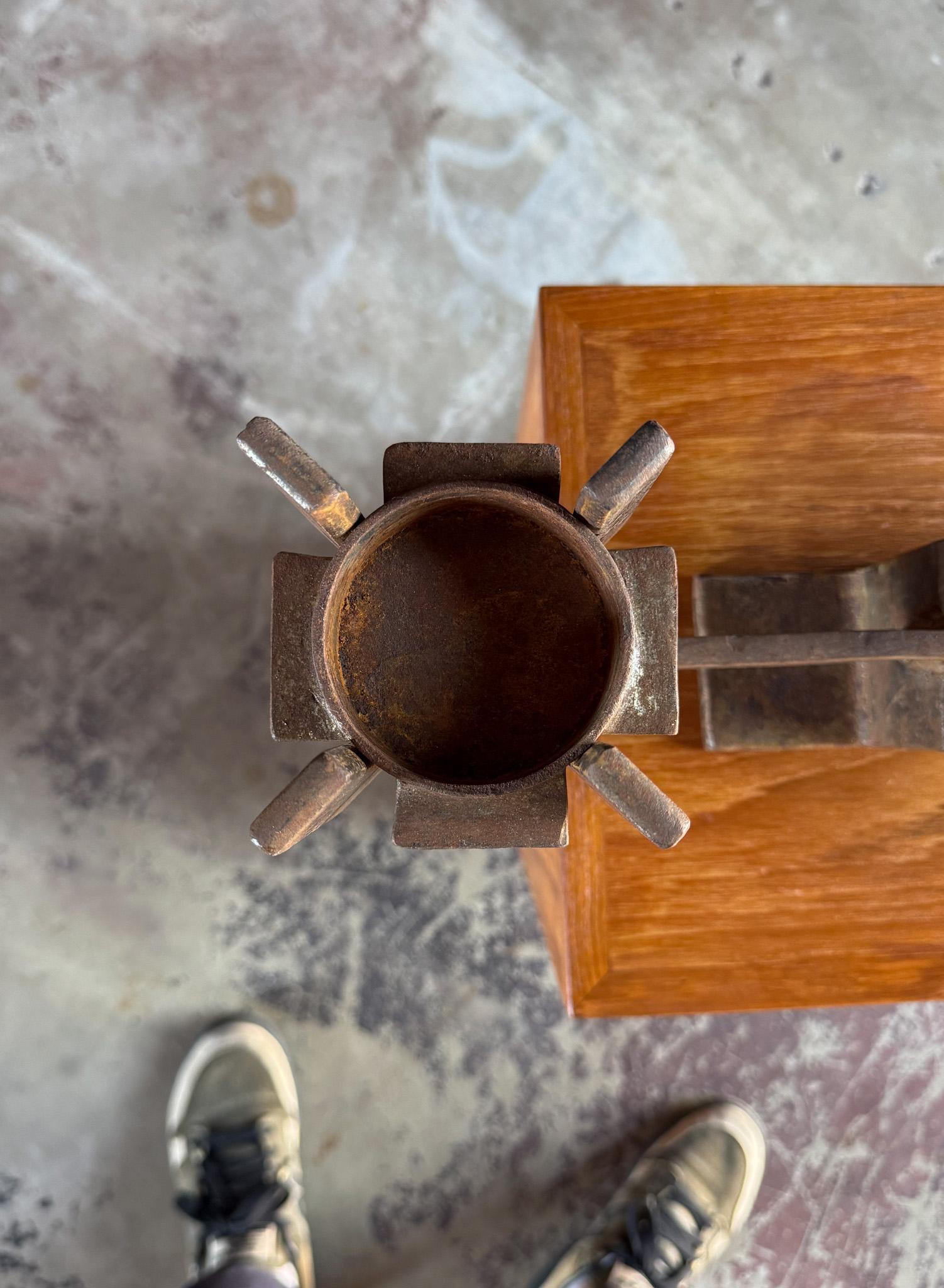 Candelabro modernista in ferro saldato da fabbro, Stati Uniti, 1970 ca. in vendita 5