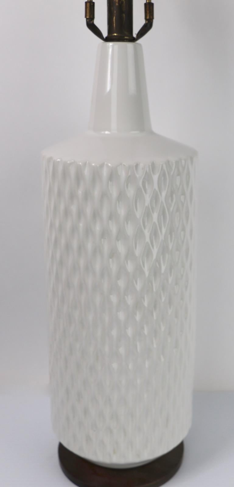 Mid-Century Modern Modernist Blanc de Chine Table Lamp For Sale