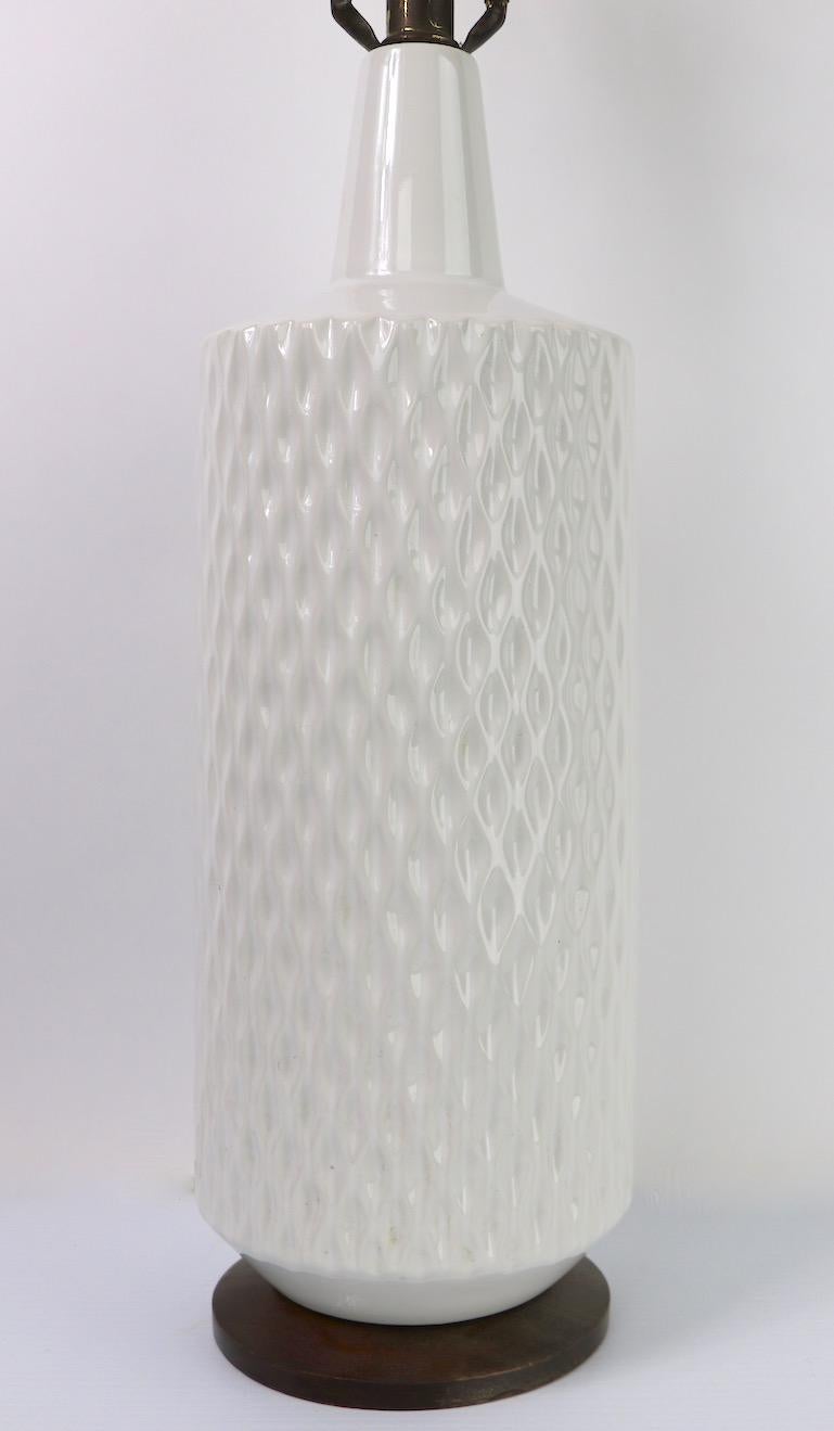 American Modernist Blanc de Chine Table Lamp For Sale