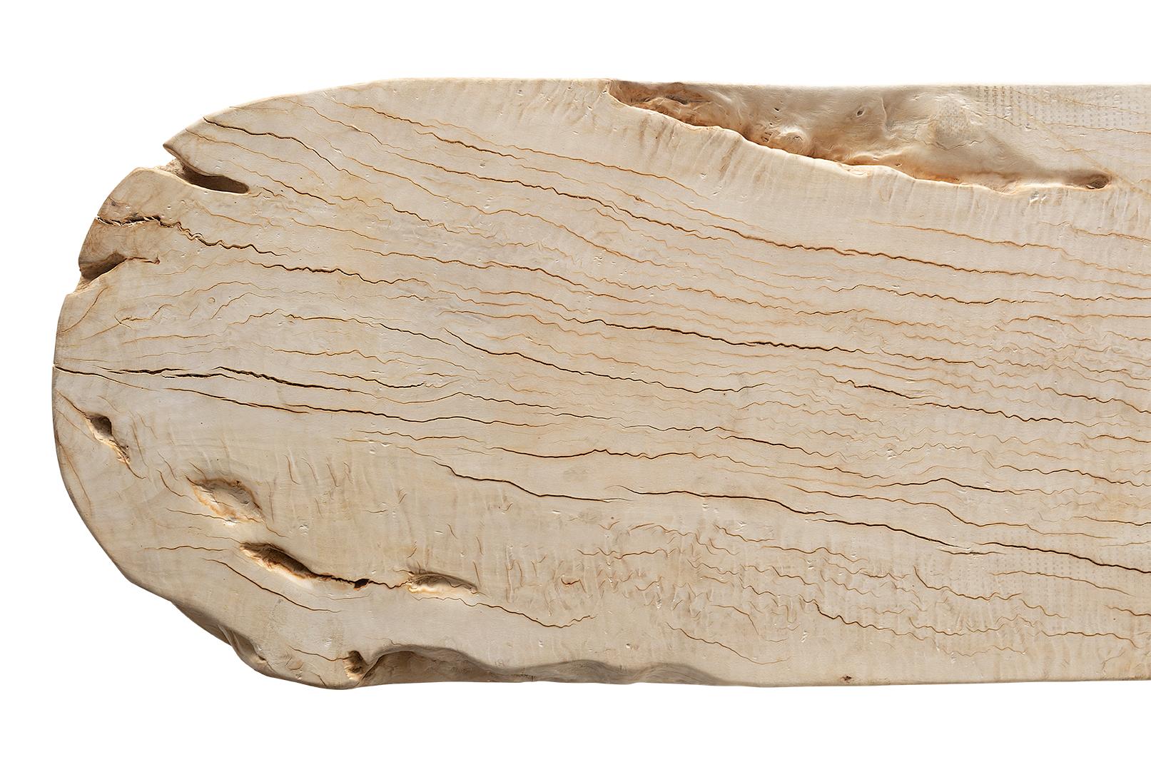 Modernist Bleached Lychee Wood Coffee Table or Bench For Sale 1