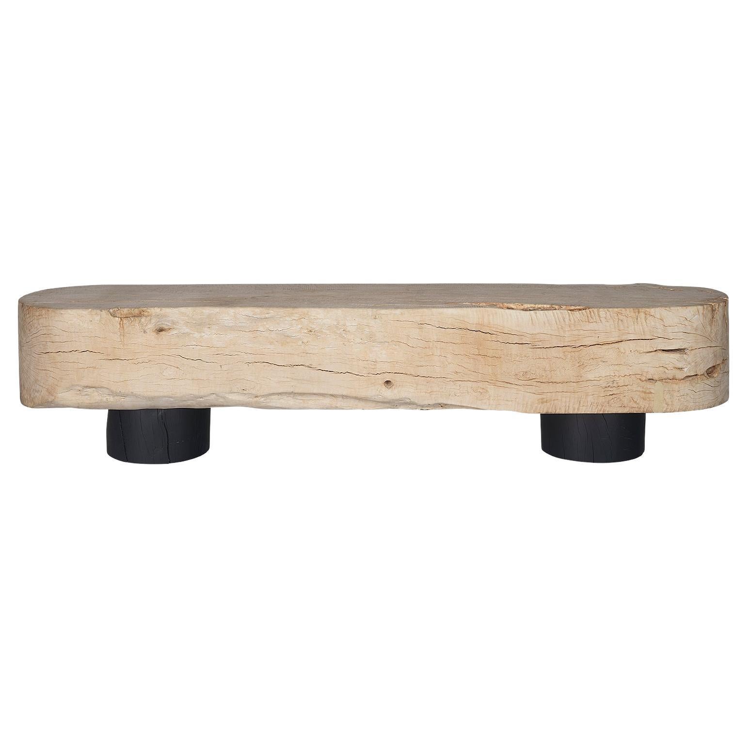 Modernist Bleached Lychee Wood Coffee Table or Bench For Sale