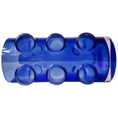 Modernist Blue 
Pablo
 Glass Vase by Erkkitapio Siiroinen, Riihimäen Lasi, 1970s
