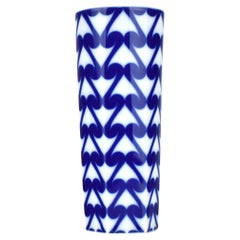 Modernist Blue & White Porcelain Vase by Rosenthal Studio Line Germany