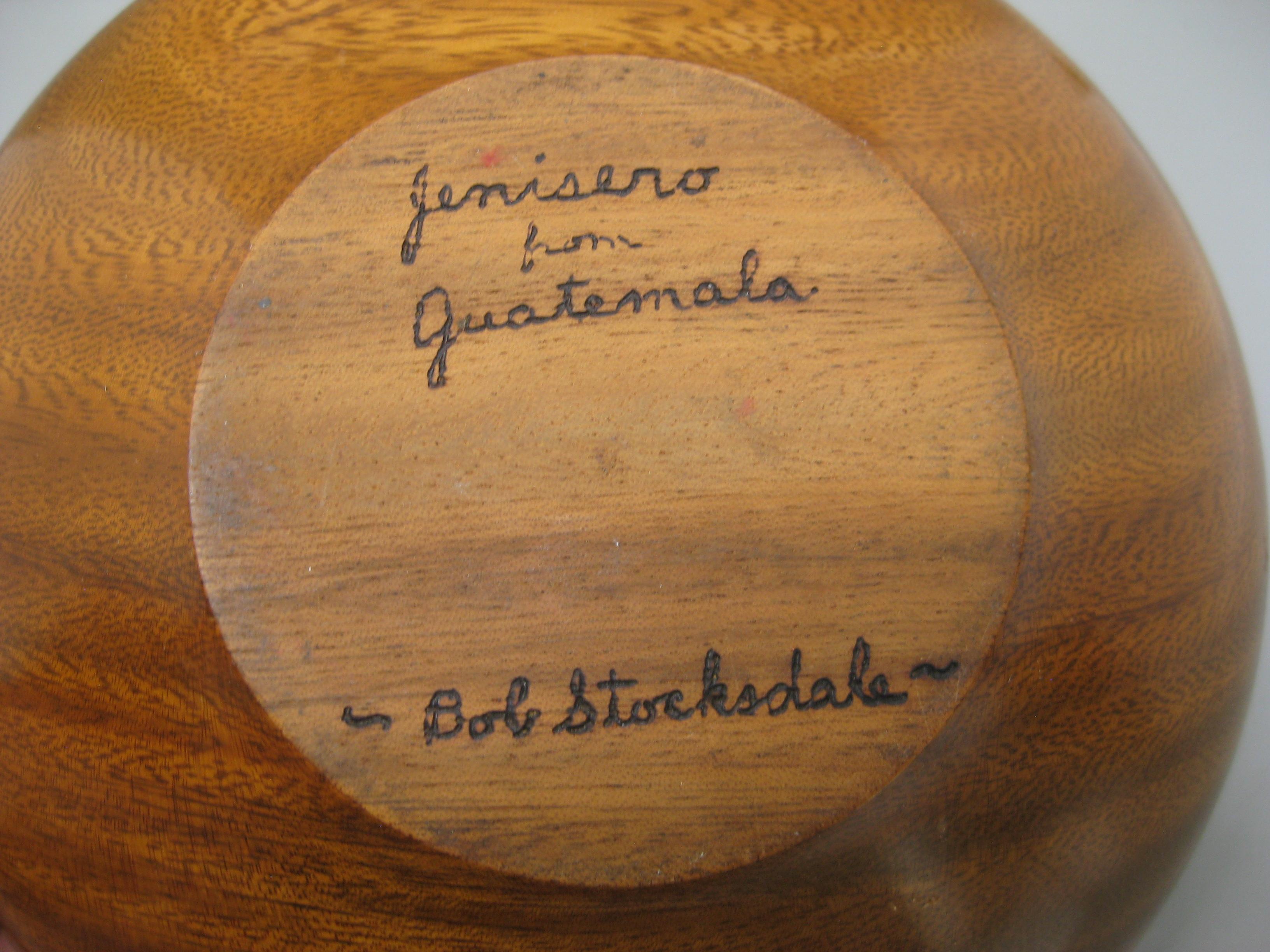 Bol art moderniste Bob Stocksdale Jenisero en bois de Californie tourné en vente 3