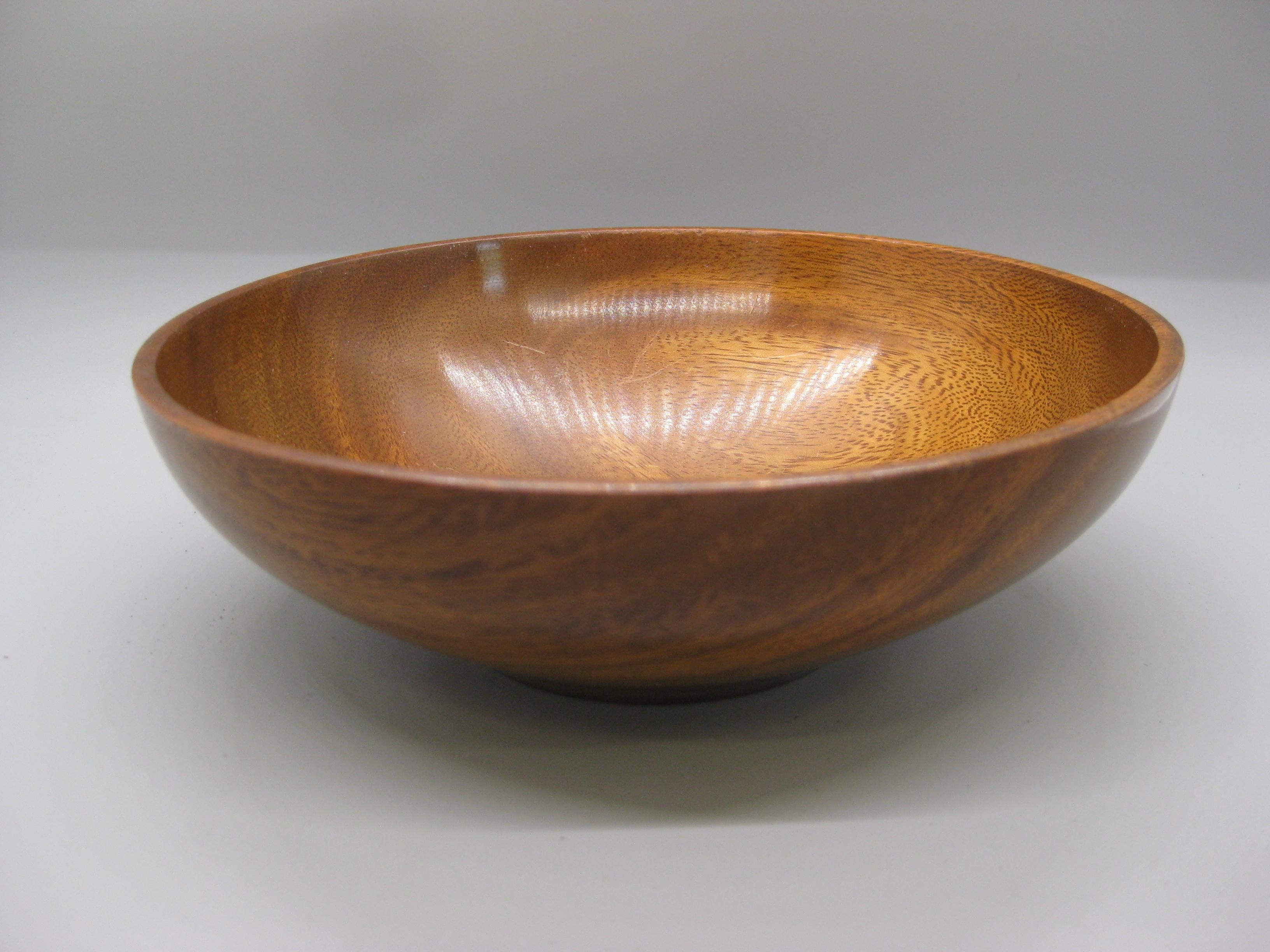 Ciotola d'arte tornita modernista Bob Stocksdale Jenisero Wood California Design