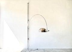 modernist Boca Arc floor to ceiling lamp designed by Florian Schulz