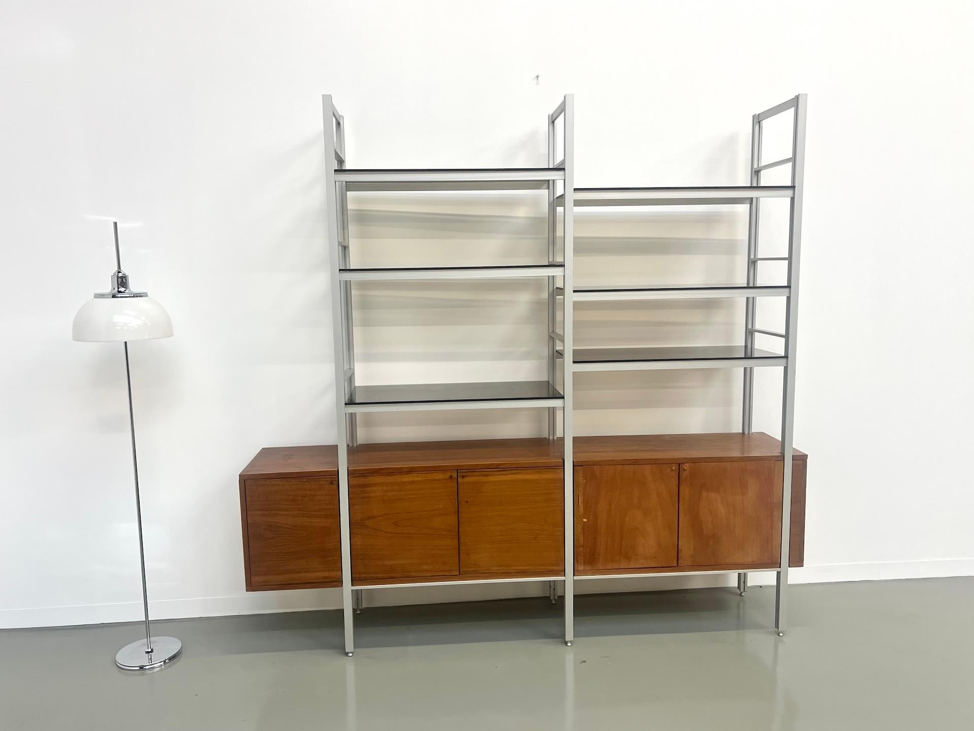 European Modernist bookcase sideboard from the 80s For Sale
