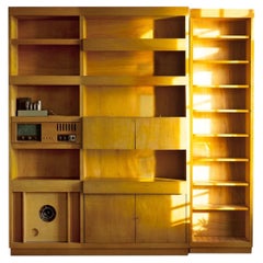 Modernist bookcase with equipment