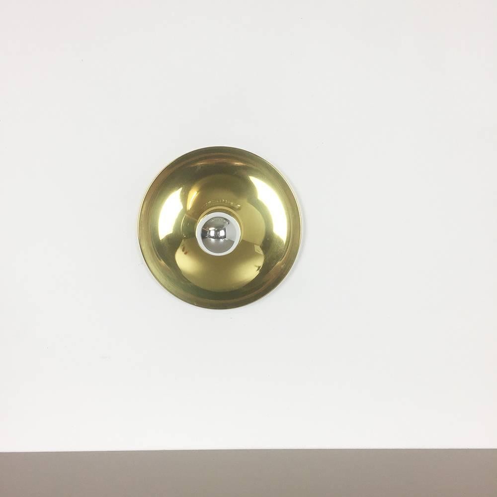 Modernist Brass 1960s German Disc Wall Light Made by Cosack, Germany 2